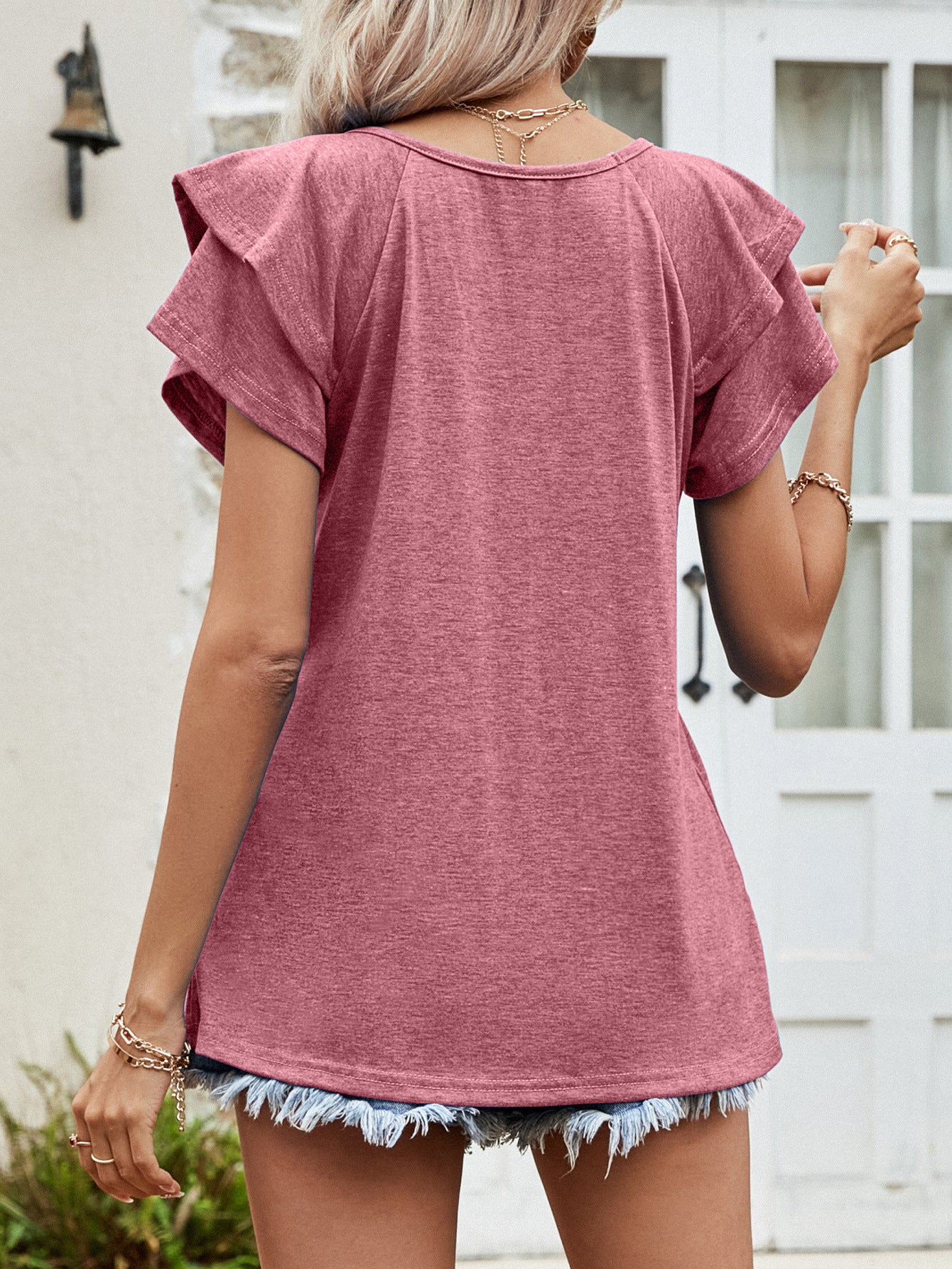 Easy On The Eyes Flutter Sleeve Tee, FIVE COLORS!
