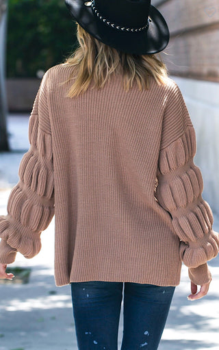 Sipping Hot Cocoa Taupe Sweater