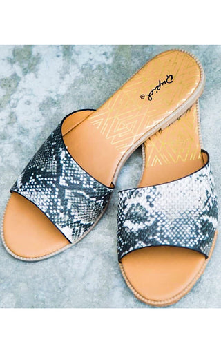 Feels So Right Snake Print Slides, 5.5 & 6 in stock!