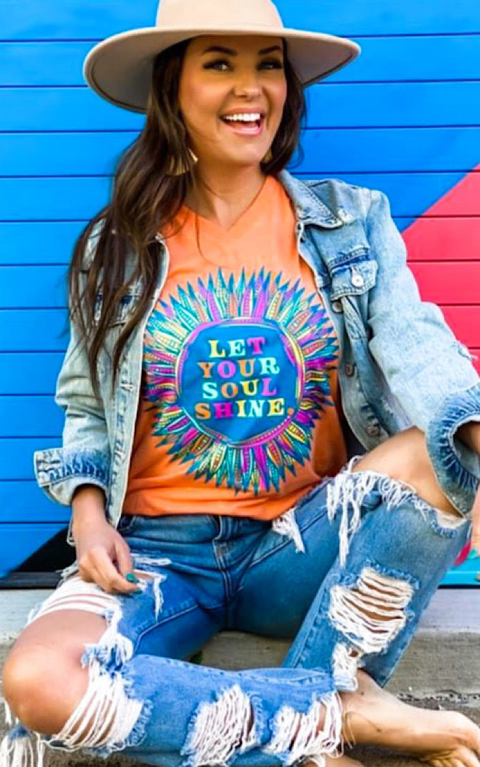 Let Your Soul Shine Tee, SMALL