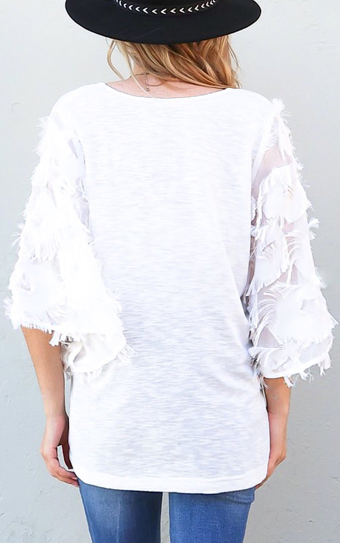 Tickle My Heart White Top, RESTOCKED! S-3X!
