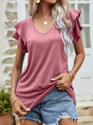 Easy On The Eyes Flutter Sleeve Tee, FIVE COLORS!