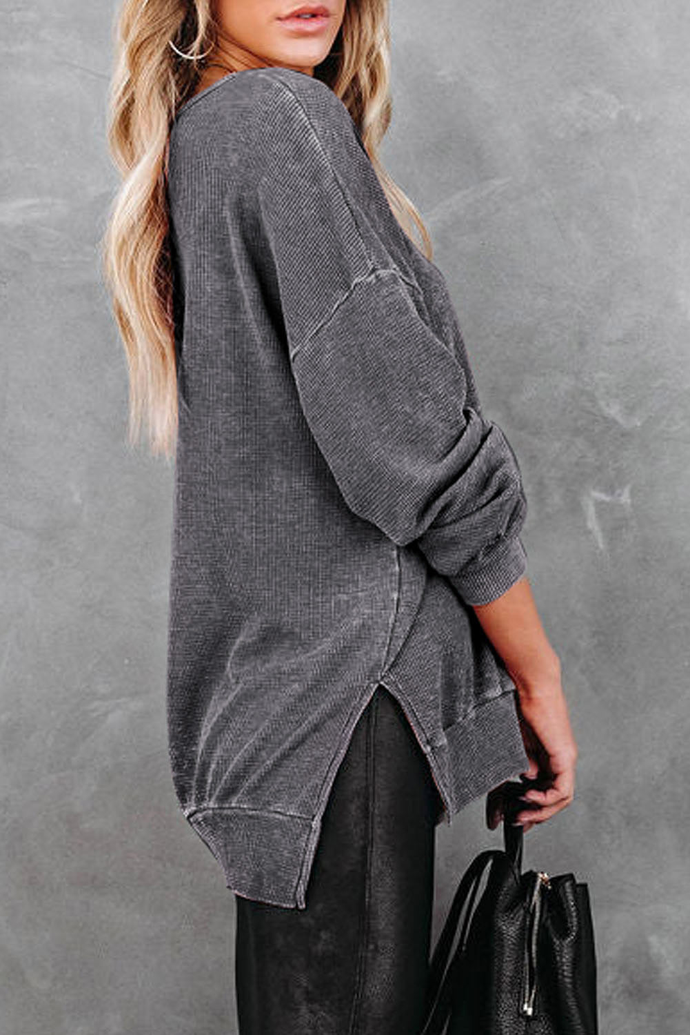 Just Chill Side Slit Sweatshirt, TWO COLORS, SM-2X