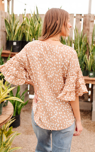 Chasing Sunsets Animal Print Tan Top