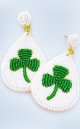 Feeling Festive Shamrock Beaded Earrings