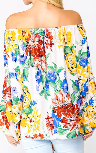 Celebrate Summer Colorful Floral Top, S-2X!