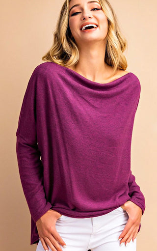 Ski Lodge Plum Sweater, SM-3X, RESTOCKED!