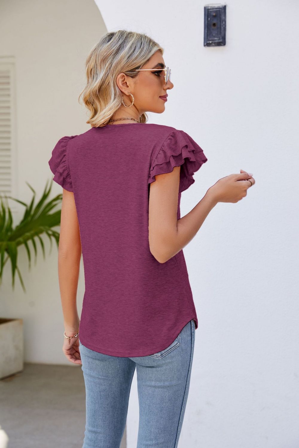 Adorably Yours Smocked Flutter Sleeve Top, SM-2X, SIX COLORS!