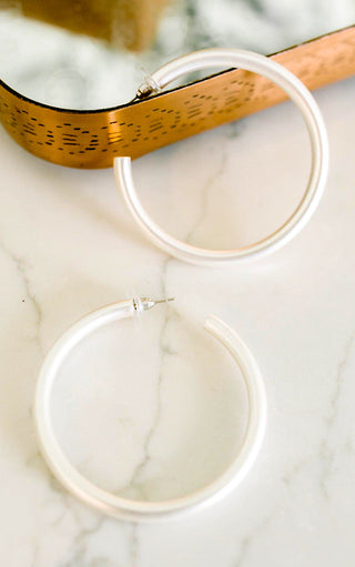 What A Girl Wants Silver Hoop Earrings, RESTOCKED!