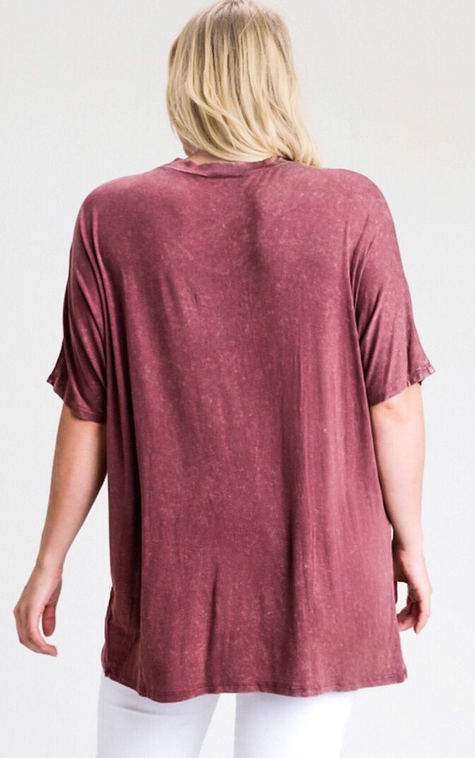 Simply The Best Burgundy Top, 1X