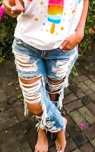 Baby You’re A Star Distressed Boyfriend Jeans, SIZES 1-5