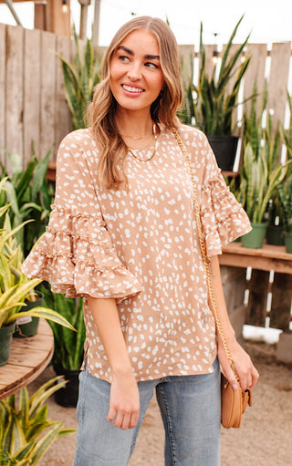 Chasing Sunsets Animal Print Tan Top