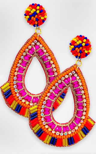 Feeling Fun Colorful Beaded Earrings