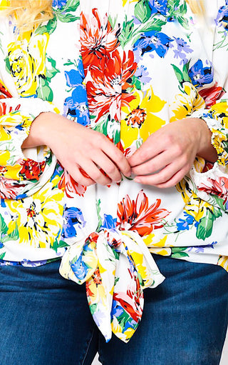 Celebrate Summer Colorful Floral Top, S-2X!