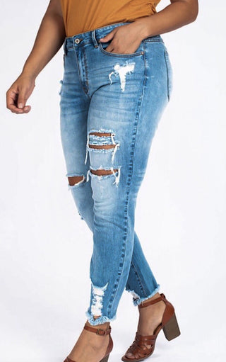 Wishes Do Come True Distressed Skinny Jeans, Sizes 9 & 15