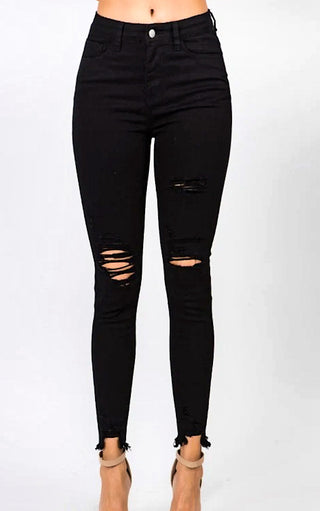 Judy Blue Black Distressed Jeans, Sizes 16-20W!