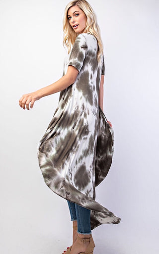 Steal The Show Olive Tie Dye Tunic, SM & MED