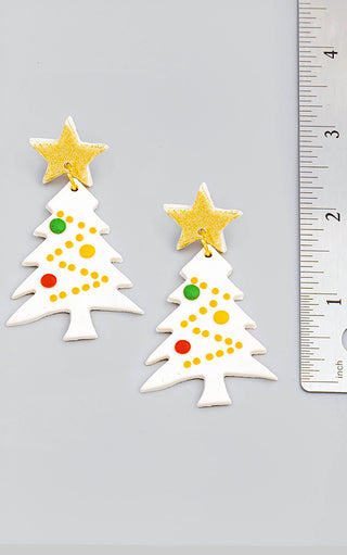 Oh Christmas Tree Festive Clay Earrings