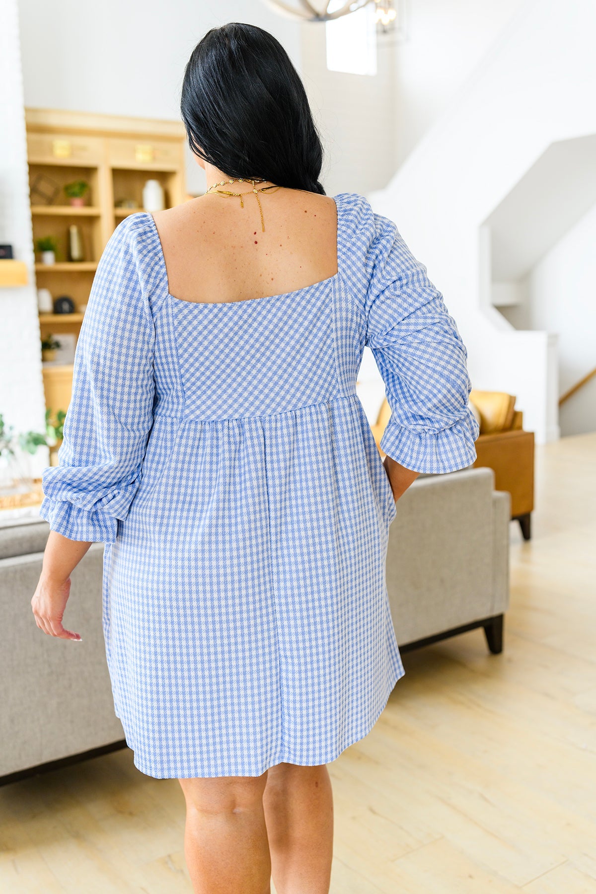 Be Mine Blue Gingham Dress