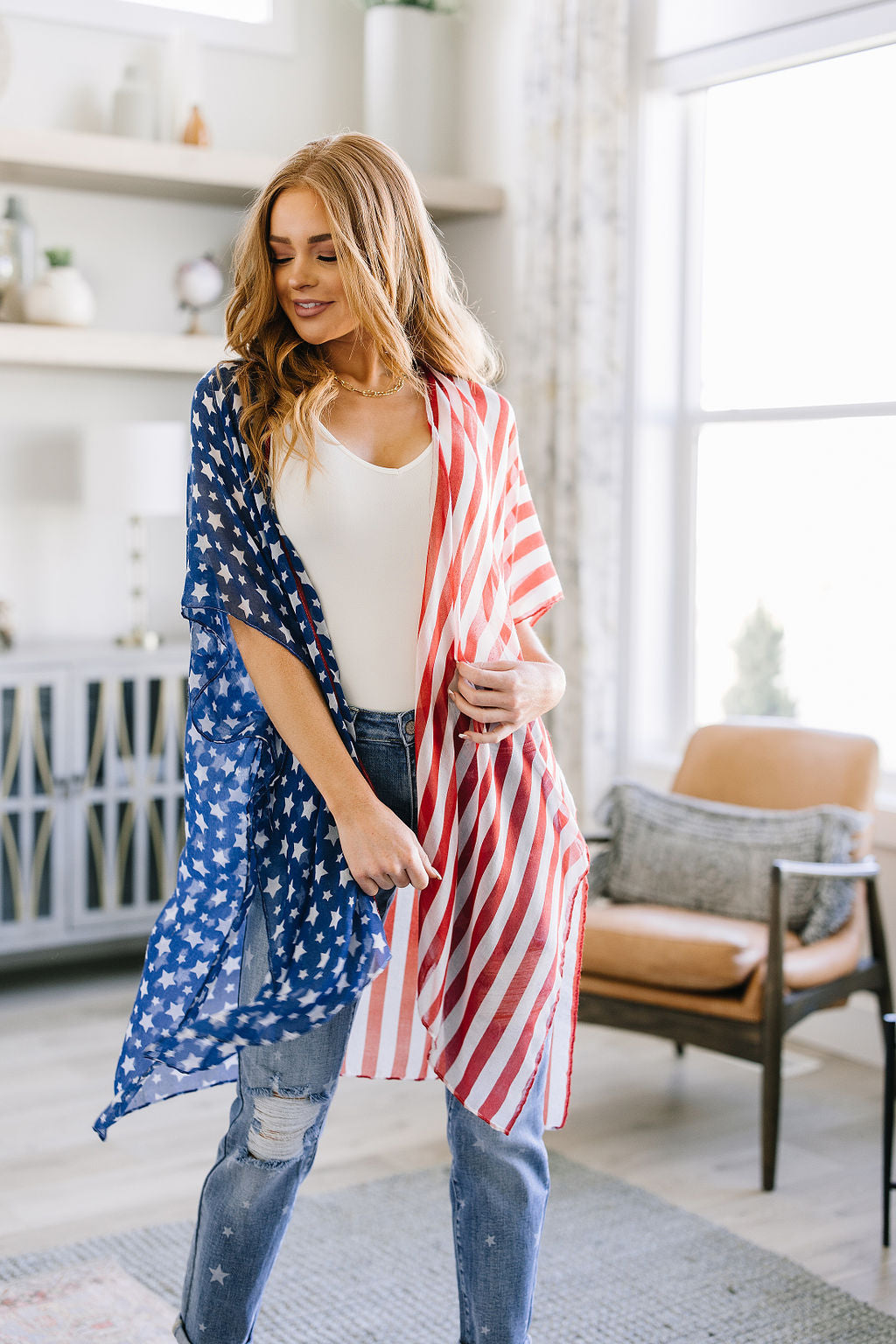 Z Stars And Stripes American Flag Kimono, SIGN UP FOR RESTOCK!