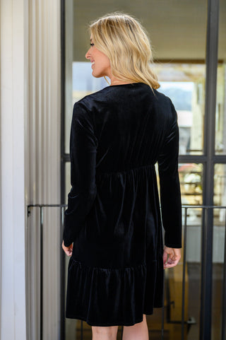 Deck The Halls Black Velvet Dress, 1X-3X