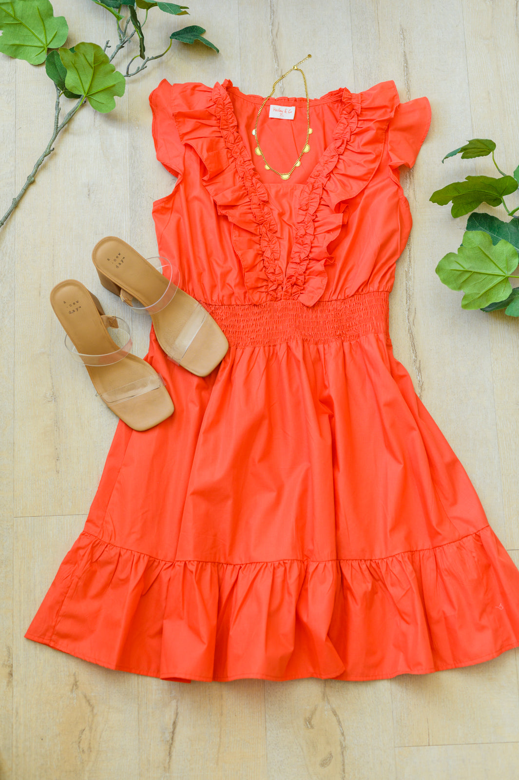 Orange You Gorgeous Flutter Sleeve Dress, SMALL left!
