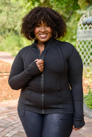 Staying Swift Black Activewear Jacket, SM -3X