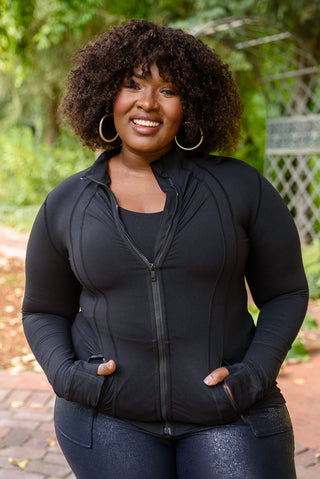 Staying Swift Black Activewear Jacket, SM -3X