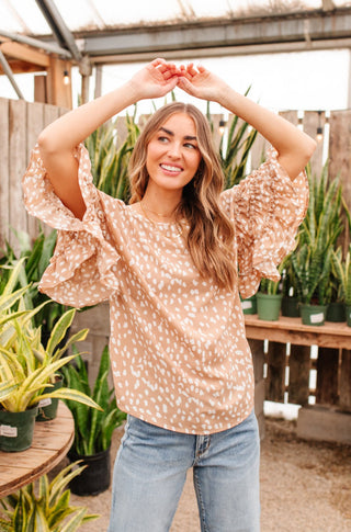 Chasing Sunsets Animal Print Tan Top