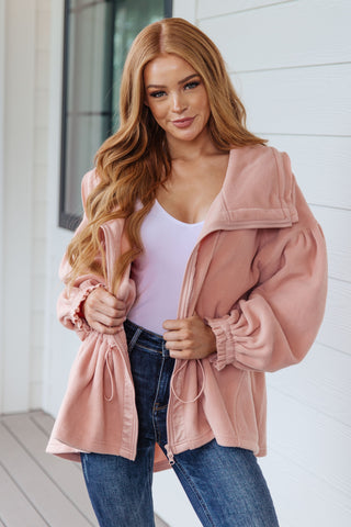 Cozy Dreams Pink Fleece Jacket, XL