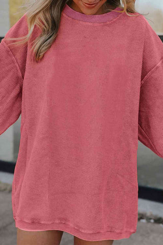 Cozy Casual Corded Sweatshirt, SM-2X, SIX COLORS!