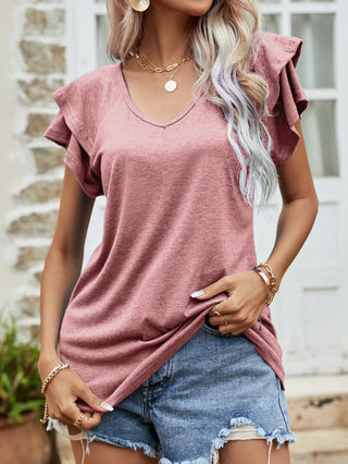 Easy On The Eyes Flutter Sleeve Tee, FIVE COLORS!