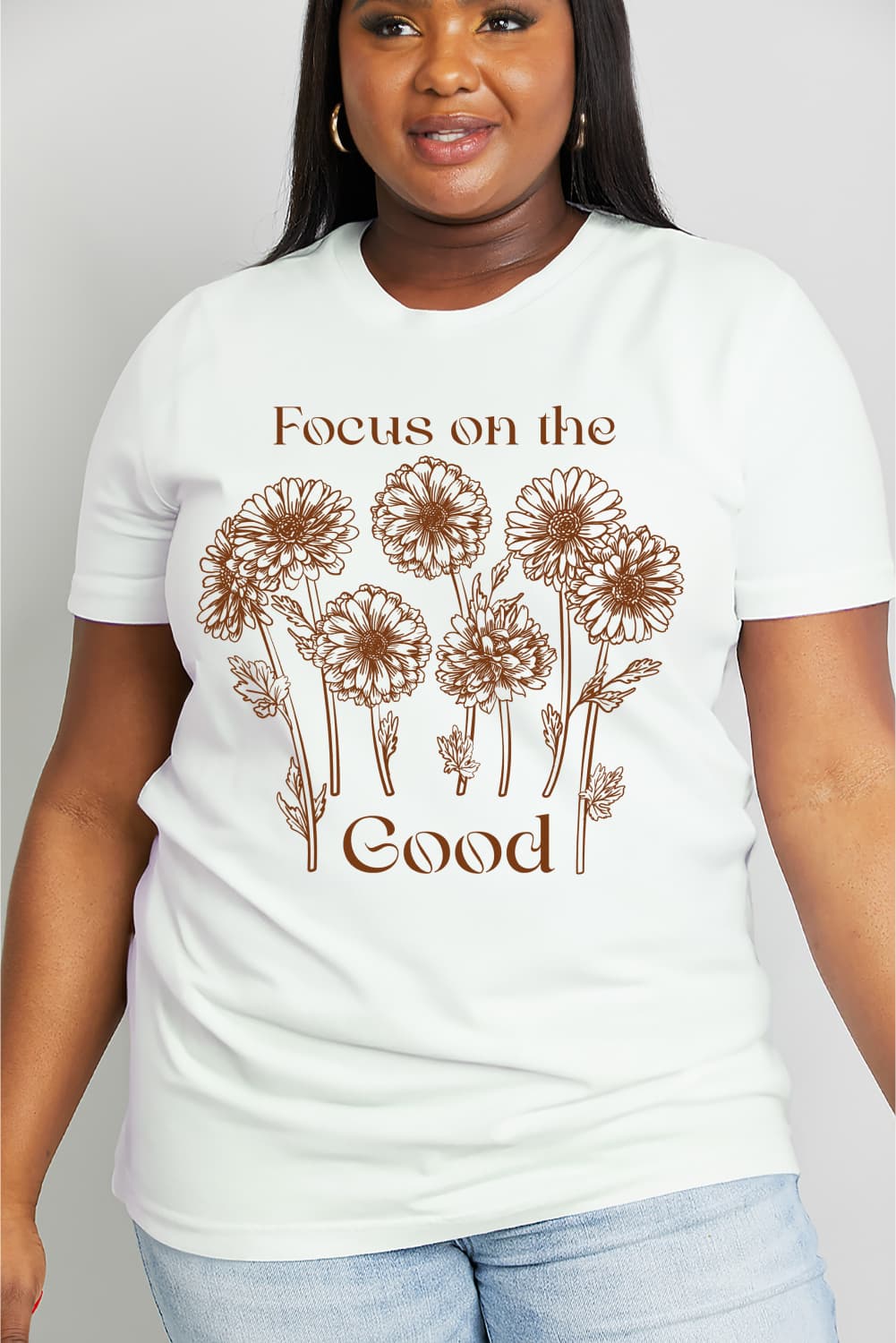 Focus On The Good Graphic Tee, SM-3X, TWO COLORS!