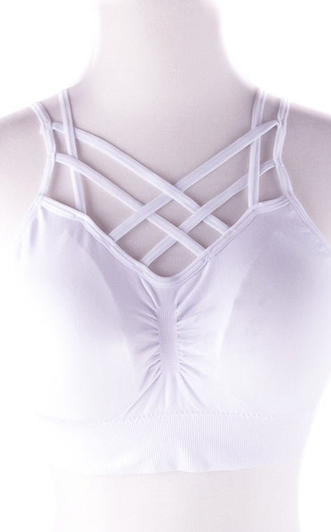 White Strappy Layering Bralette, SIGN UP FOR RESTOCK!